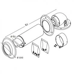 Kit ventouse Saunier Duval pour chaudière à condensation - 0020219521