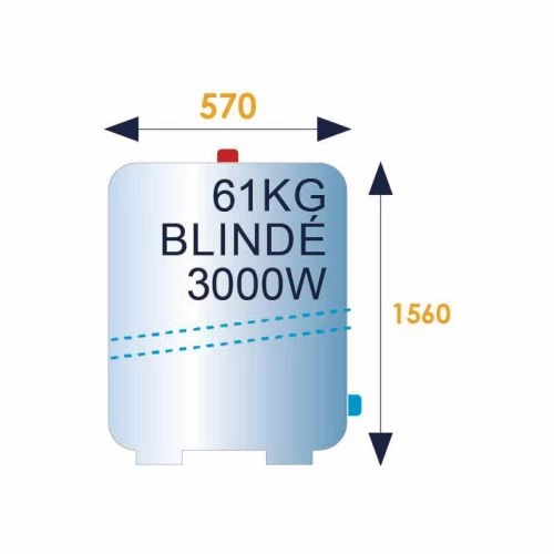 Chauffe-eau électrique vertical stable INITIO Ariston blindé – Image 2