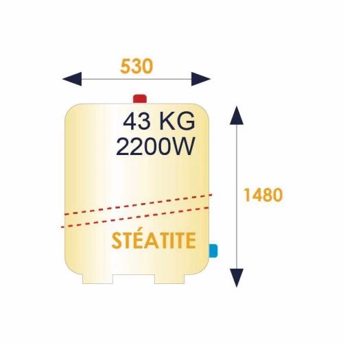 Chauffe-eau électrique vertical stable CHAUFFEO PLUS Atlantic stéatite – Image 2