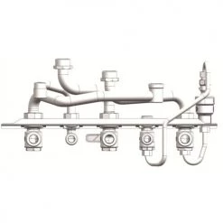 Dosseret + plaque de robinetterie Elm Leblanc MEGALIS CONDENS R