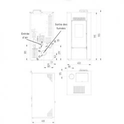 Poêle à granulés étanche ZARA 8 KW Interstoves