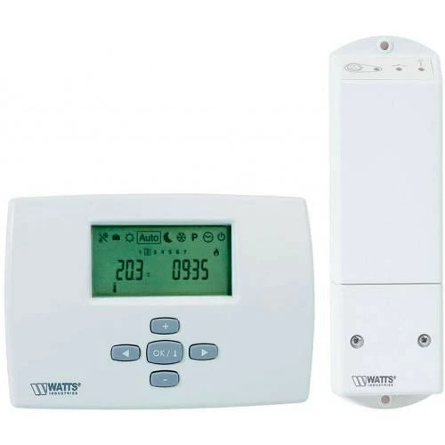 Thermostat digital programmable radio MILUX RF + récepteur Watts - 22P06585