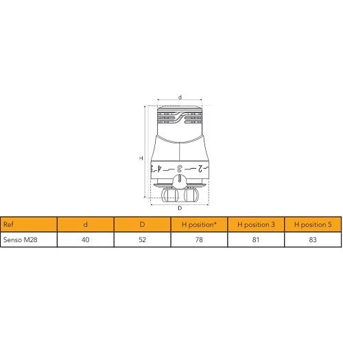 Tête thermostatique SENSO M28 Comap - R100000 – Image 2